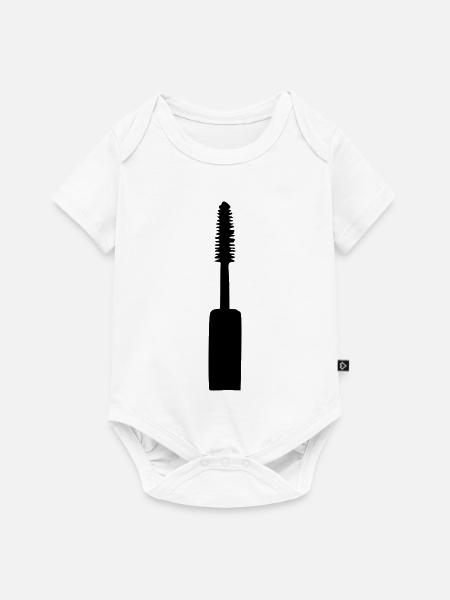 Wimperntusche Mascara Kosmetik Geschenk Kosmetiker - Baby Premium Kurzarmbody - Weiß