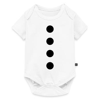 Bonhomme de neige Costume Carnaval Pierres Points Noirs - Body à manches courtes Premium Bébé - blanc - Devant