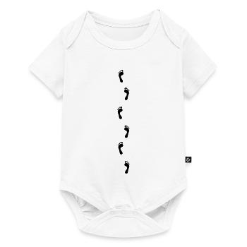 Empreintes de pas - Body à manches courtes Premium Bébé - blanc - Devant