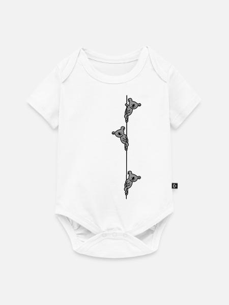 Koala klettern lustig - Baby Premium Kurzarmbody - Weiß