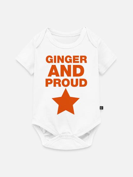 Ginger And Proud Stern - Baby Premium Kurzarmbody - Weiß