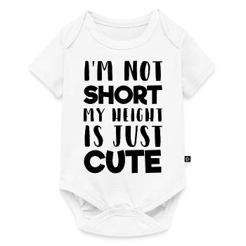 My height is cute - Baby Premium short-sleeve bodysuit - white - Front