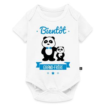 Bientôt Grand-Frère,Futur grand frère - Body à manches courtes Premium Bébé - blanc - Devant