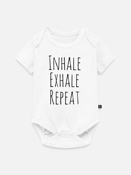 Inhale exhale repeat - Baby Premium Kurzarmbody - Weiß
