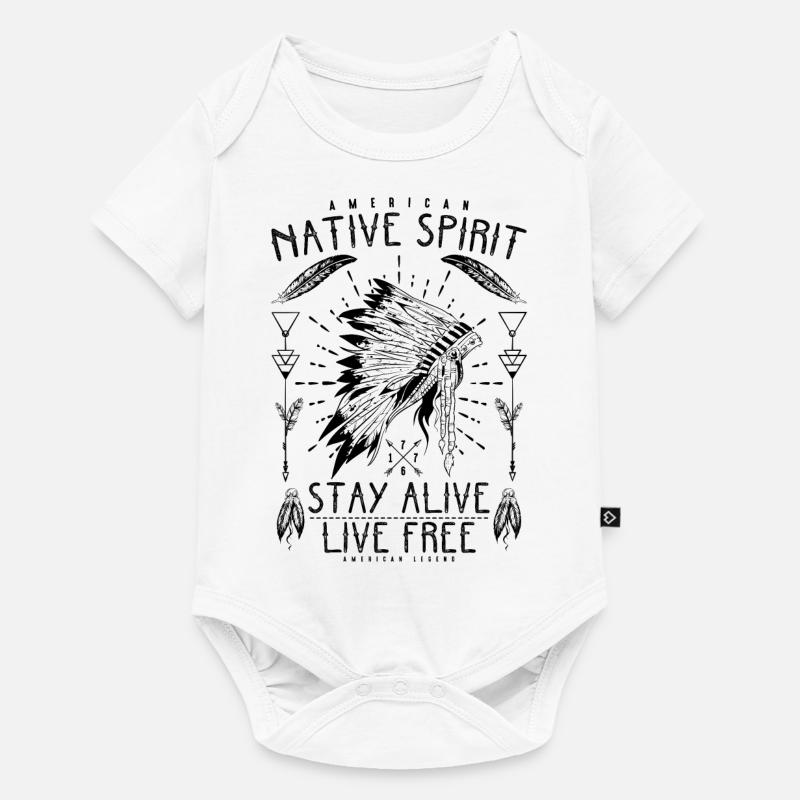 Amérindiens - Body à manches courtes Premium Bébé - blanc