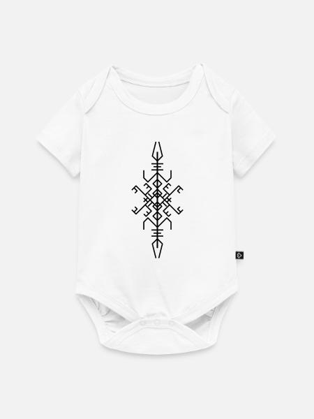 Vikings Ornament Nordisch - Baby Premium Kurzarmbody - Weiß