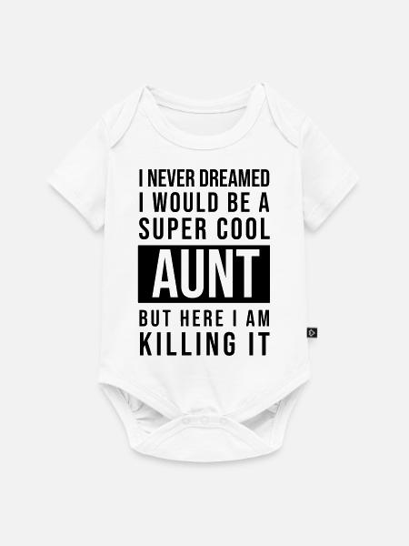 Super cool aunt - Baby Premium Kurzarmbody - Weiß