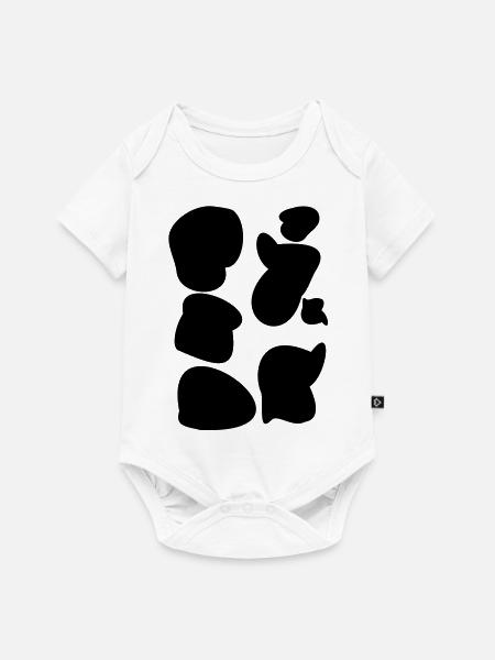 Kuhflecken Kuh Muh moo cow kühe flecken 1c - Premium kortærmet baby-body  - hvid