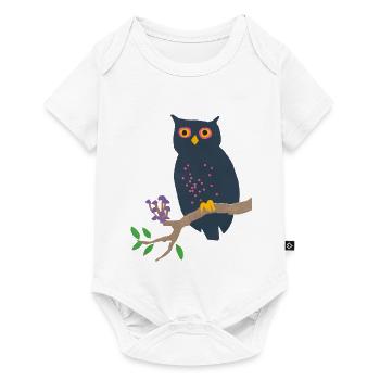 Owl and mushrooms - Baby Premium short-sleeve bodysuit - white - Front