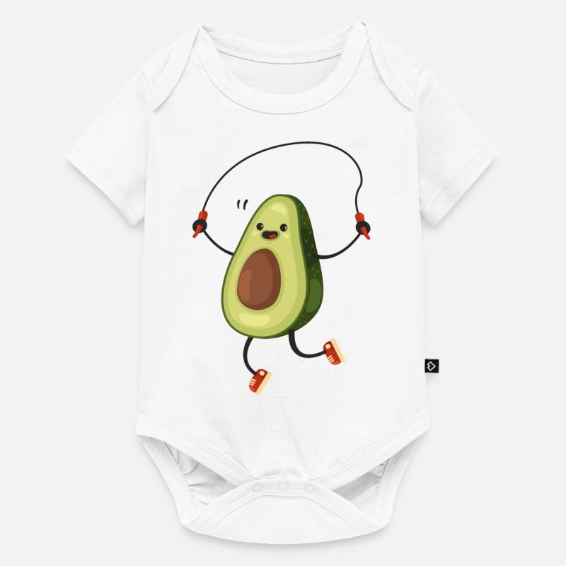 Avocado - Baby Premium kortärmad bodysuit - vit