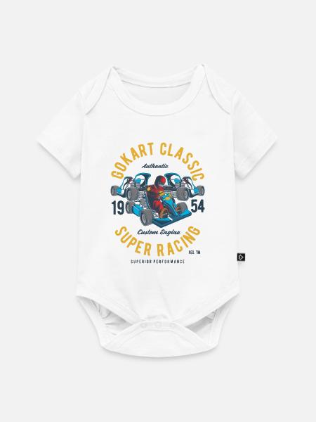 Gokart Classic - Baby Premium Kurzarmbody - Weiß