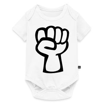 fist symbol politic sign fun fist - Baby Premium short-sleeve bodysuit - white - Front