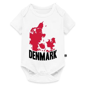 Denmark national flag Danish pride Nordic - Baby Premium short-sleeve bodysuit - white - Front