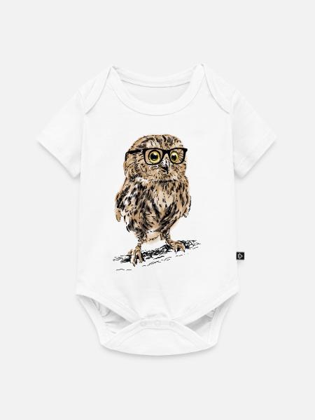 AD Owl - Baby Premium Kurzarmbody - Weiß