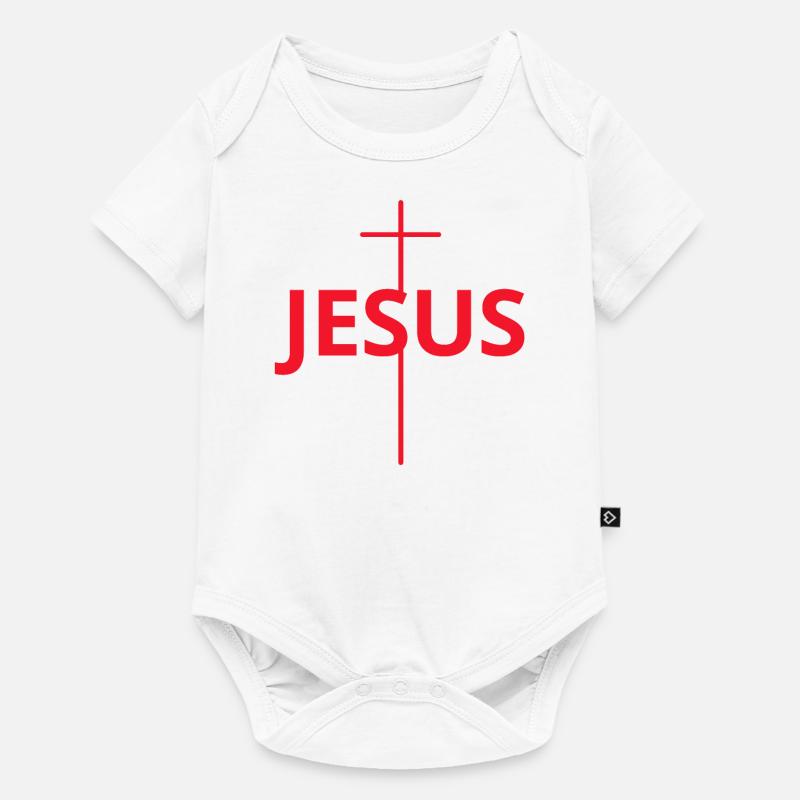 Jésus - Croix - Jésus - Chrétien - Body à manches courtes Premium Bébé - blanc