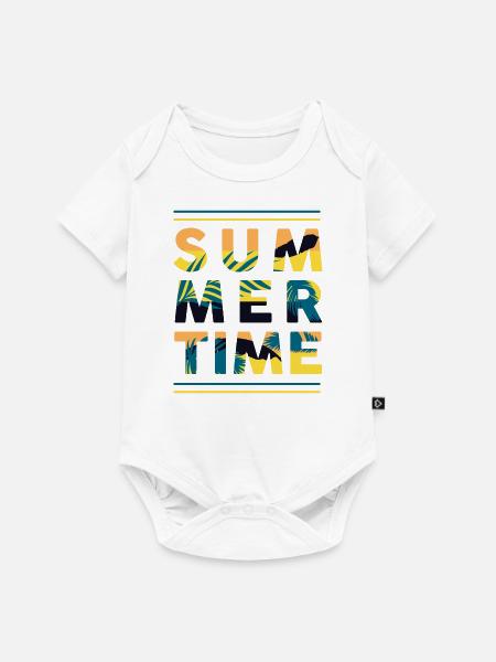 Sommerzeit - Baby Premium Kurzarmbody - Weiß