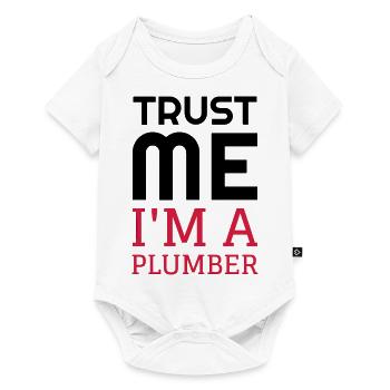 Plombier / Plomberie / Travail / Métier / Job - Body à manches courtes Premium Bébé - blanc - Devant