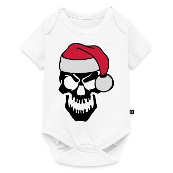 skull christmas - Baby Premium Kurzarmbody - Weiß - Vorne