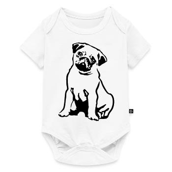 Pug, Dog - Body à manches courtes Premium Bébé - blanc - Devant