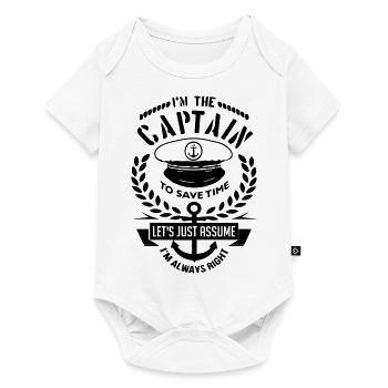 I Am The Captain I Am Always Right Boat Nautical - Baby Premium short-sleeve bodysuit - white - Front