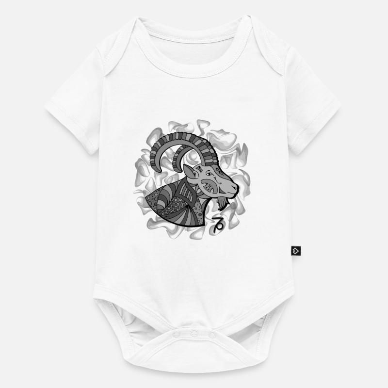 Sternzeichen Steinbock - Baby Premium Kurzarmbody - Weiß