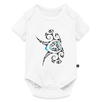 Polynesia tattoo art ocean turtle - Baby Premium short-sleeve bodysuit - white - Front