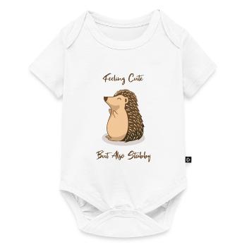 Hérisson - Se sentir mignon mais aussi dégoûtant - Body à manches courtes Premium Bébé - blanc - Devant