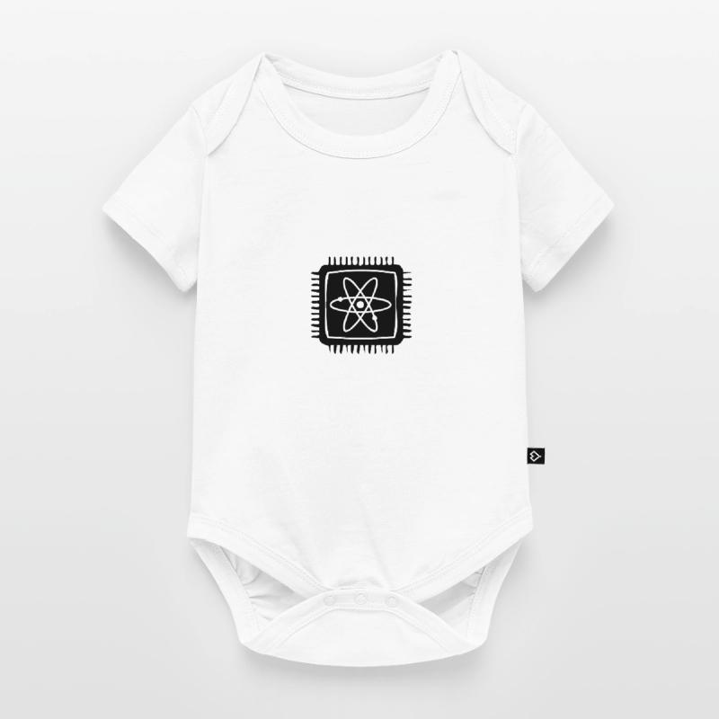 Quantum Computer Quantum Computer Physics Atom Chip Baby Premium short-sleeve bodysuit