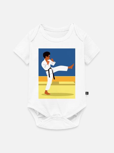 Karate Kind - Baby Premium Kurzarmbody - Weiß