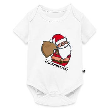 Gros Père Noël avec un sac - Body à manches courtes Premium Bébé - blanc - Devant