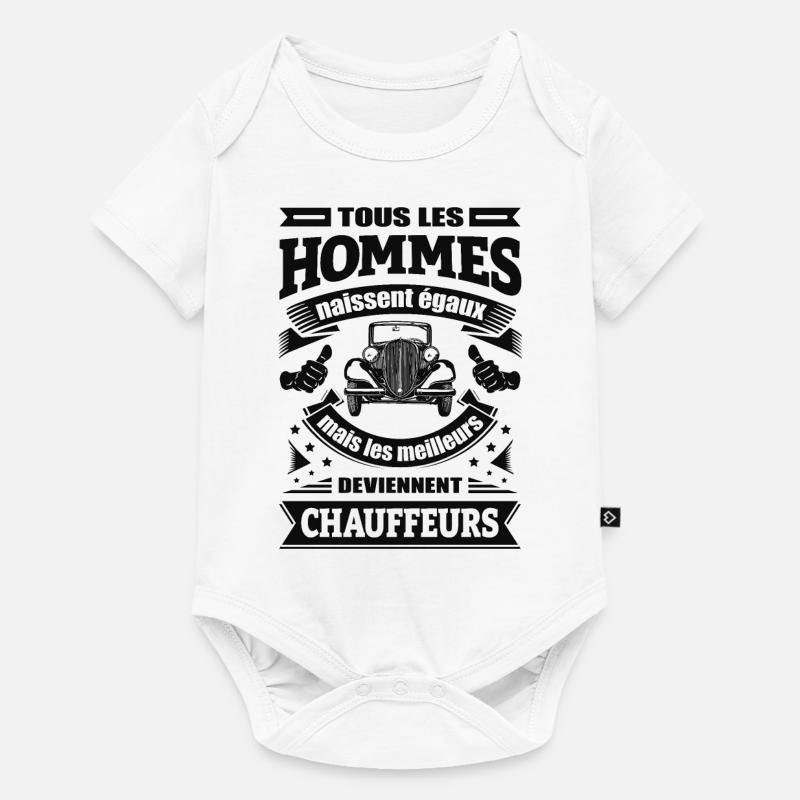 LES MEILLEURS HOMMES DEVIENNENT CHAUFFEURS - Body à manches courtes Premium Bébé - blanc