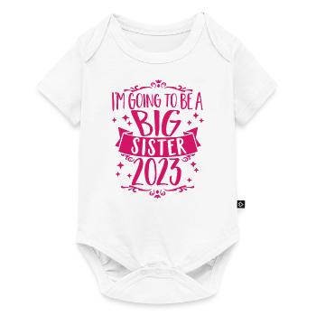 I'm going to be Big Sister 2023 - Pregnancy - Baby Premium short-sleeve bodysuit - white - Front