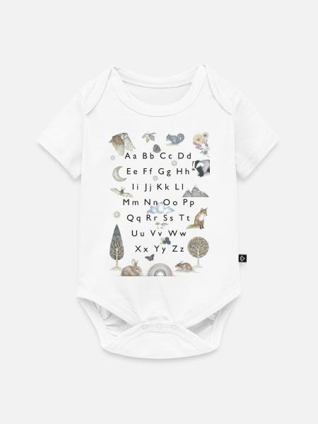 Fauna des Waldes. - Baby Premium Kurzarmbody - Weiß