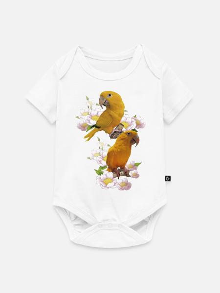 Der goldene Papagei - Baby Premium Kurzarmbody - Weiß
