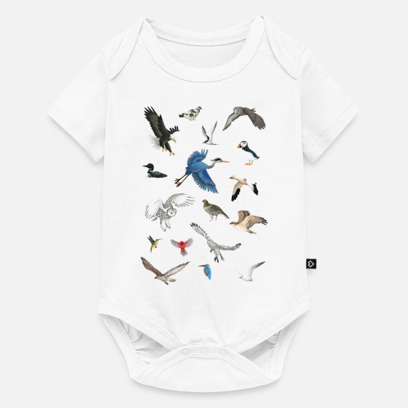 Oiseaux - Body à manches courtes Premium Bébé - blanc