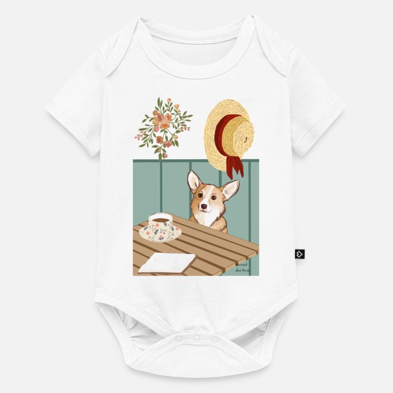 Spring Corgi - Baby Premium short-sleeve bodysuit - white