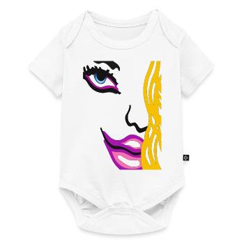 Eyes on Face Graffiti Style - Art Face - Body à manches courtes Premium Bébé - blanc - Devant