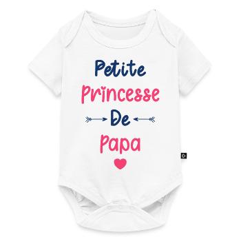 Petite princesse de papa - Body à manches courtes Premium Bébé - blanc - Devant