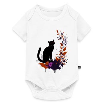 Chat noir - Body à manches courtes Premium Bébé - blanc - Devant