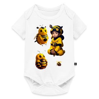 kawaii bee child - Baby Premium short-sleeve bodysuit - white - Front