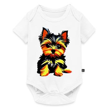 Dog Dog Owner Yorkshire Terrier Puppy - Baby Premium short-sleeve bodysuit - white - Front