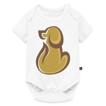 Hund - Baby Premium Kurzarmbody - Weiß - Vorne