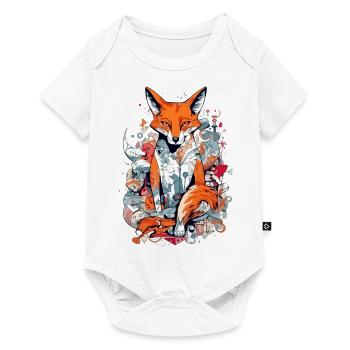Meister Fuchs - Baby Premium Kurzarmbody - Weiß - Vorne