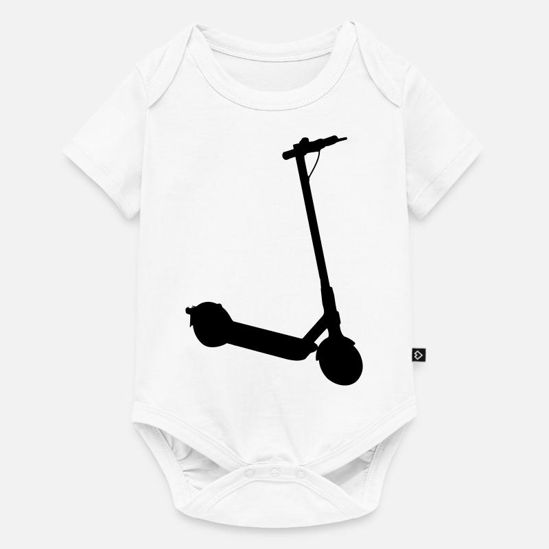 Silhouette de trottinette électrique - Body à manches courtes Premium Bébé - blanc