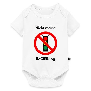 Nicht meine Regierung: Anti-Ampel-T-Shirt - Baby Premium Kurzarmbody - Weiß - Vorne
