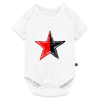 star red black drawn patina path turned - Baby Premium Kurzarmbody - Weiß - Vorne