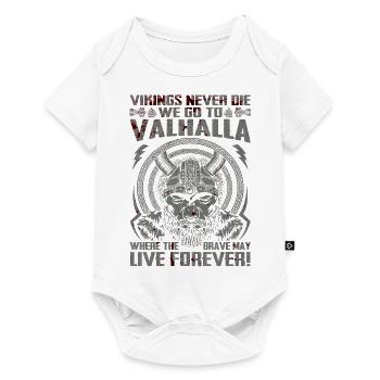 Scandinavie nordique rétro viking mythologie mystique - Body à manches courtes Premium Bébé - blanc - Devant
