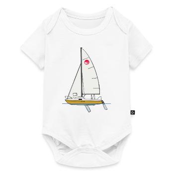 FAM gelb 1 Fenster - Baby Premium Kurzarmbody - Weiß - Vorne
