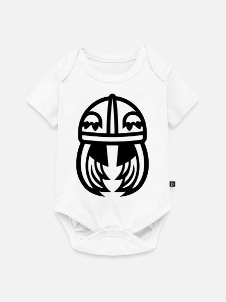 Wikingerhelm Krieger - Baby Premium Kurzarmbody - Weiß