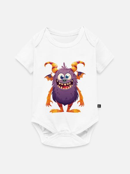Kleines Monster - Baby Premium Kurzarmbody - Weiß